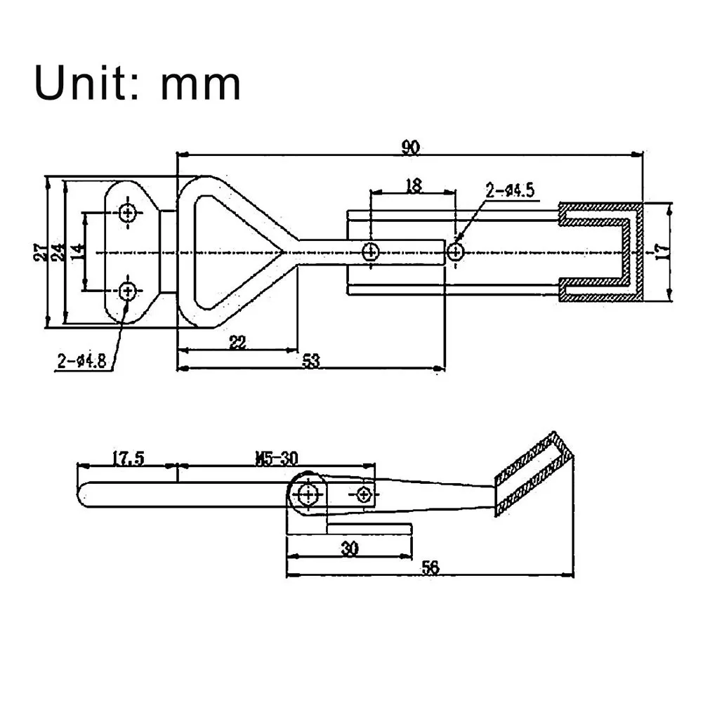 

2pcs Pull Button Quick-Release Triangle-Lever Latch Type Toggle Clamp 220 lbs Capacity 4003