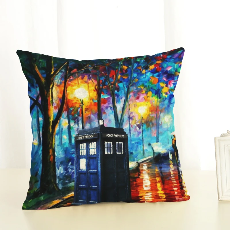 Наволочка для подушки Doctor Who 45x45 см, хлопковая льняная домашняя декоративная подушка для дивана, автомобильная спальная подушка