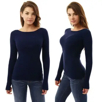 

New 2017 Womens Slim Knitted Sweaters Lady Sexy Casual Long Sleeve Pullover Sweater Tops