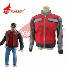 CostumeBuy Movie Back to the Future Косплей Костюм Сезон 2 Marty McFly пальто-жакет для косплея любой размер L920