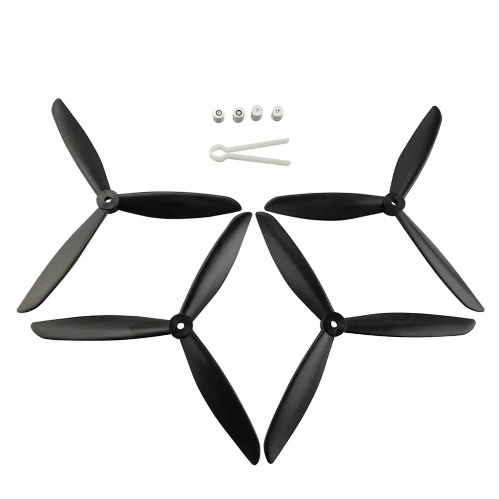 4 шт./компл. обновленное 3-листовое лезвие для MJX B3 B2 B2C B2W Bugs 3/2/ Hubsan H501S запасные