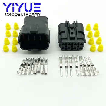 

KET 5 Sets 8 Pin black MG640341/MG610339 Female Male Waterproof Electrical Wire Connector Plug Auto Connectors