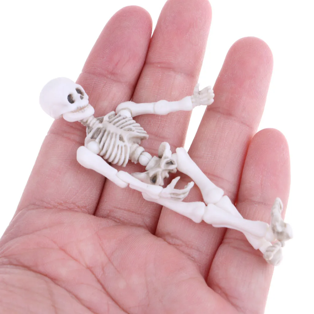 Vintage Miniature 8.7cm Skeleton Action Figures Doll Model Party Favors Photography Props Crafts Dolls House Accessories