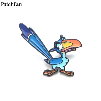 

20pcs/lot Patchfan Cartoon Hornbill cartoon Enamel pins Trendy backpack shirt clothes bag brooches badges for men women A1864