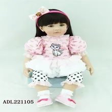 22 inch 55 cm Silicone reborn dolls, lifelike doll reborn babies toys Cute girl