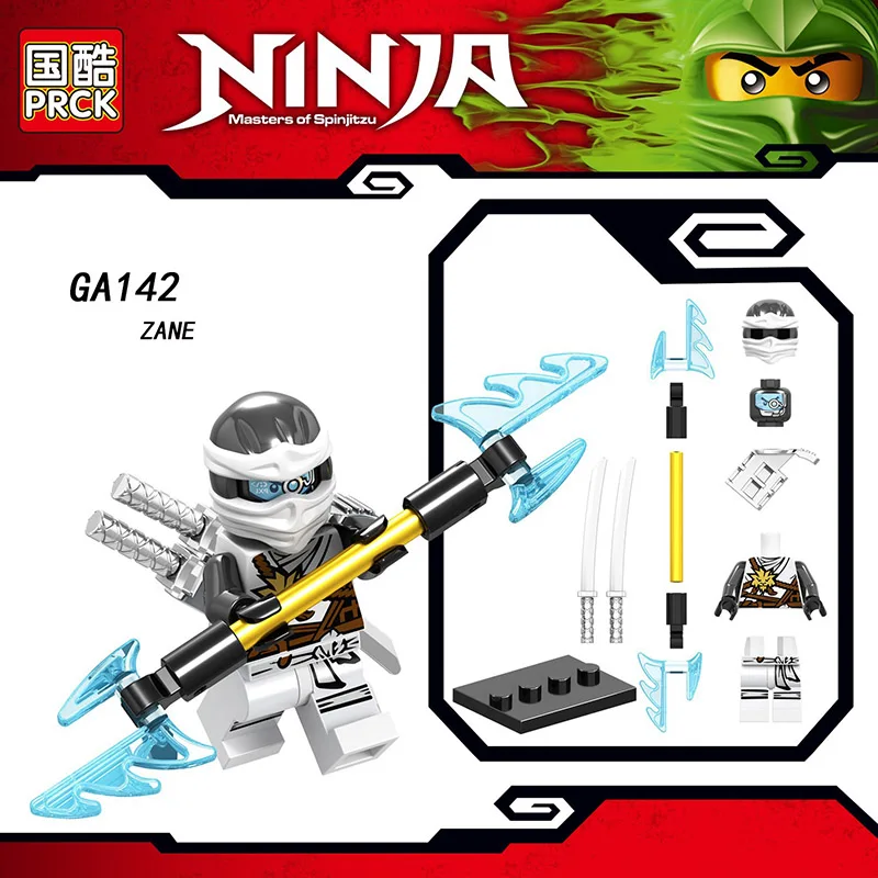 Мини-фигурки Legoinglys ninjagoo совместимые с COLE PYTHO YANG GOLDEN NINJA KAI ZANE экшн-игрушки для детей