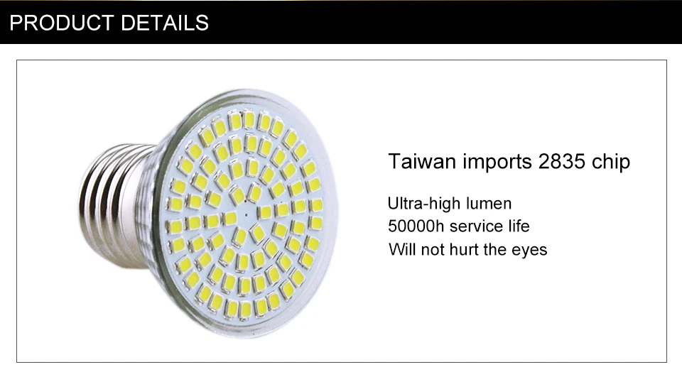 4W 6W 8W GU10 E27 220V LED Spotlight Bulb 2835 5730 SMD 54LEDs 72 LEDs Bulbs Lamp Light Glass Body For Indoor Led lamps lighting (7)