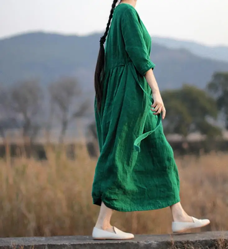 

2017 Original Simple and beautiful retro dress long gown women's Dress Female Dresses 17395