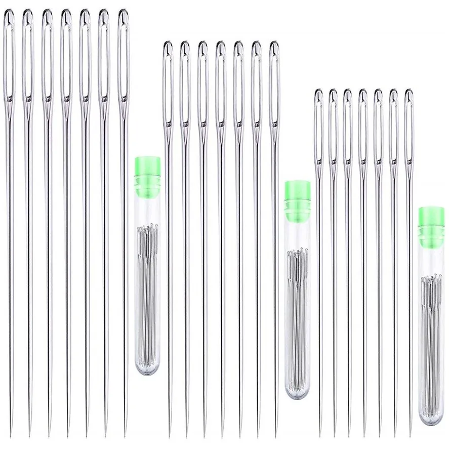 

New Sewing Cross Stitch Needles 21Pcs/Set Of Cross Stitch Needle Big Eye Stainless Steel Sewing Tool Practical Needle 0311#30