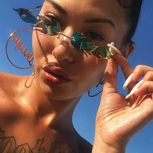 Новинка, Модные Узкие солнцезащитные очки с огненным огнем для женщин и мужчин, солнцезащитные очки без оправы, роскошные дизайнерские очки, уличная одежда