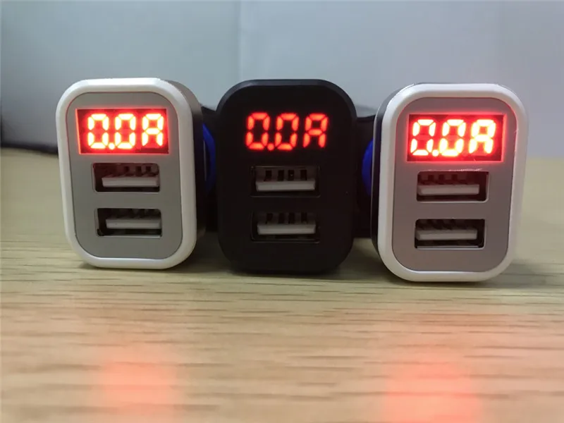 Dual USB Port LED Display Cigarette lighter Car Charger (9)