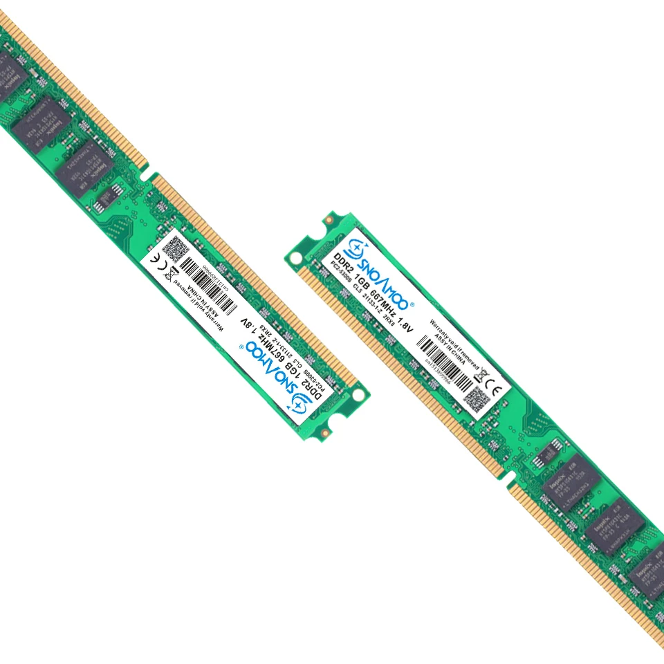 SNOAMOO Настольный ПК RAMs DDR2 1 ГБ ОЗУ 800 МГц PC2-6400S 240-Pin 1,8 в 667 МГц 2 Гб памяти DIMM для I совместимого компьютера гарантия памяти