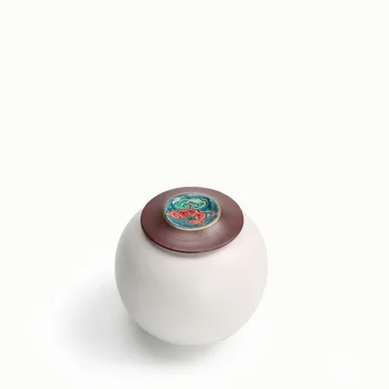 

Japanese-style Cloud Pattern Ceramic Pottery Tea Caddie Home Kung Fu Tea Set Accessories Loose Tea Seal Jar Vintage Tanks Gifts
