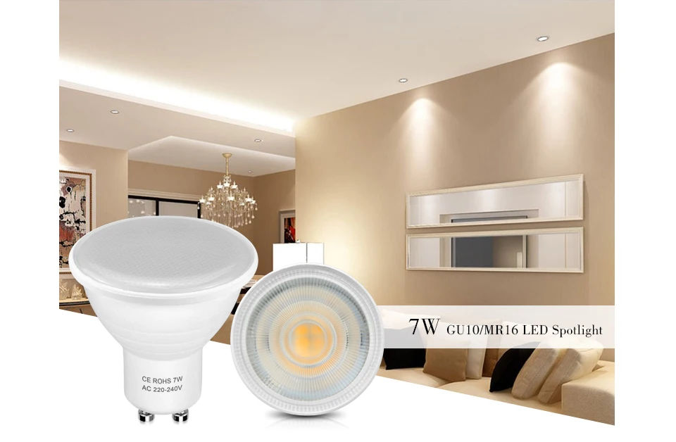 Светодиодный точечная лампа прожектор 220 V E27 GU10 GU5.3 MR16 прожектор PCB Алюминий Non-затемняемое светодиодное пятно света для Декор для кухни освещение