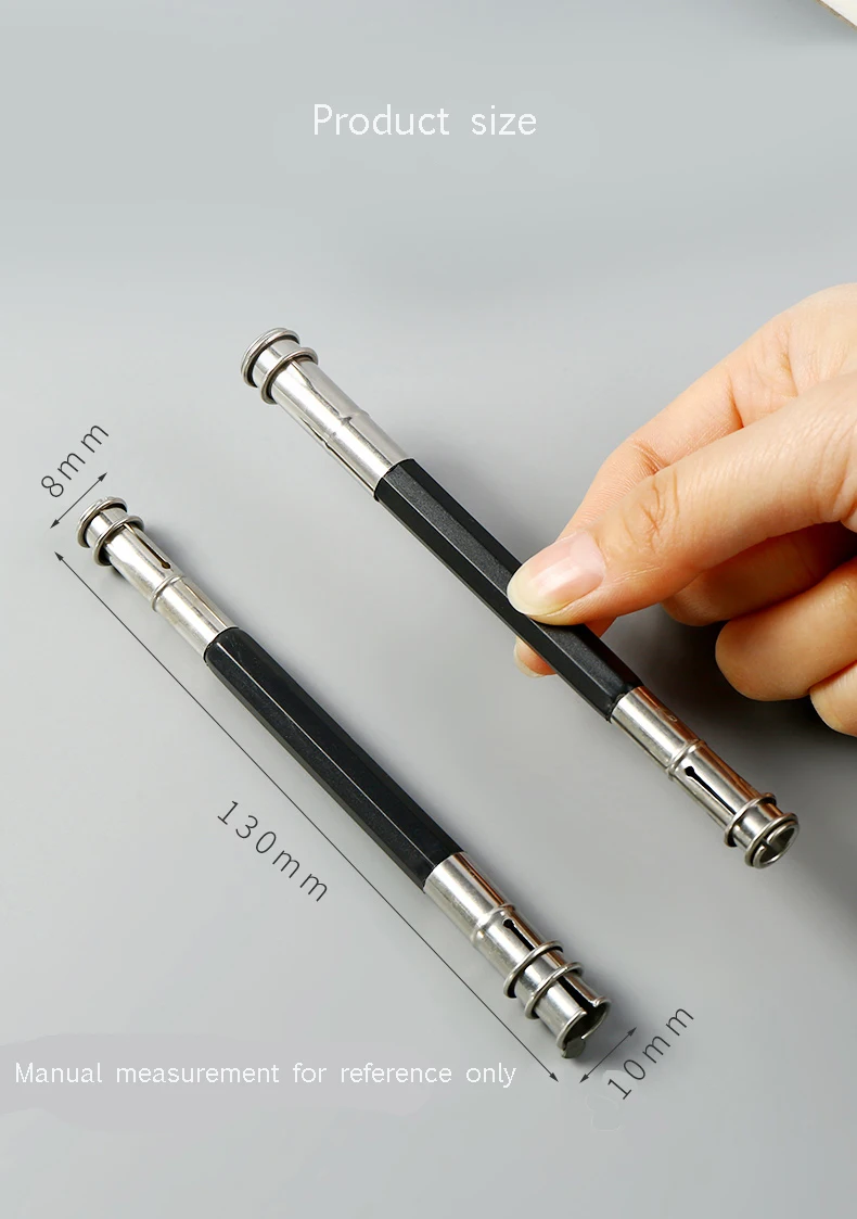 Double Head Art Bleistiftverlängerung Verlängerung Pencil Extender Holder-Black 