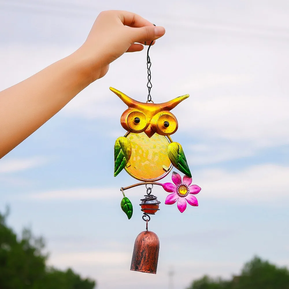 H& D подвесные украшения сова эмалированное стекло украшения колокольчики домашний сад Декор коллекционный подарок на новоселье
