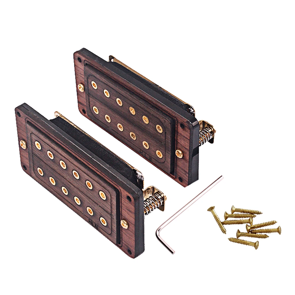 Rosewood Electric Guitar Humbucker Neck Bridge 6 String Pickup Set