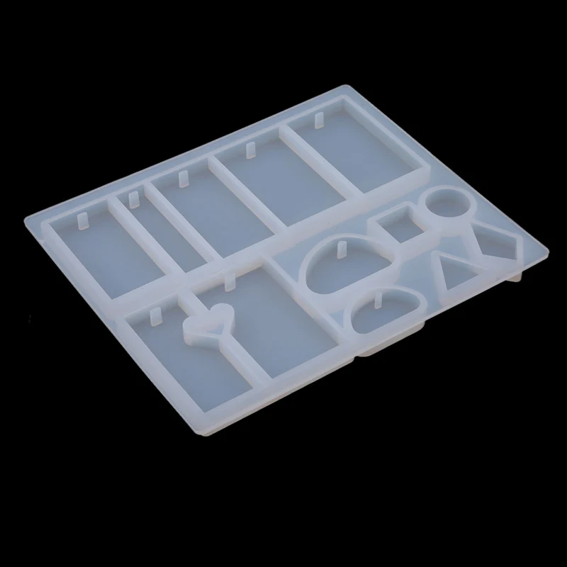 

High mirror pendant water drop jewelry with silicone mold DIY drop hole rectangular jigsaw mold