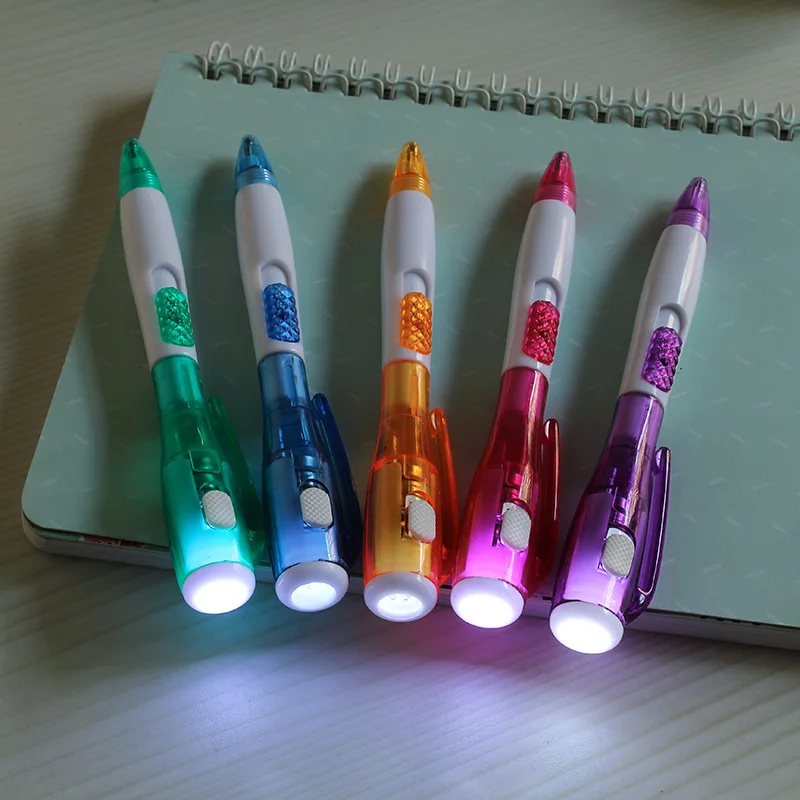 Многофункциональное ночное чтение может быть освещена светящаяся Ручка Маленькая шариковая ручка с фонариком светодиодный рекламный светильник ручка подарок Stati