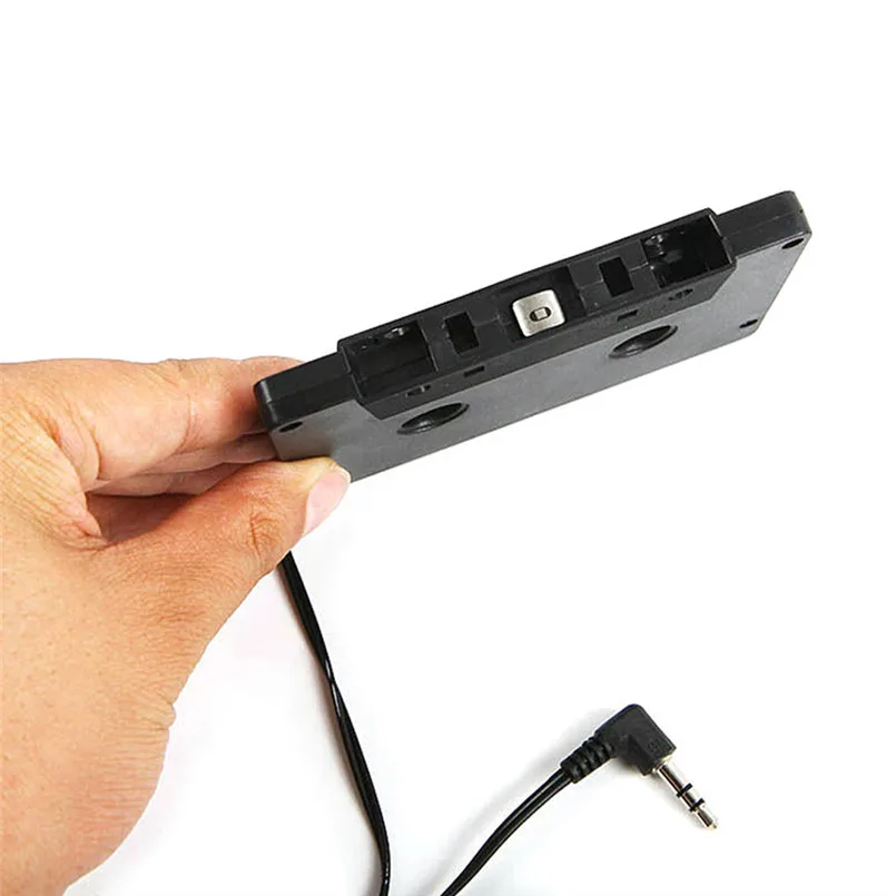 Автомобильный-Стайлинг Универсальный 3,5 мм AUX автомобильный аудио Кассетный адаптер Передатчики для MP3 сотового телефона Черный Авто