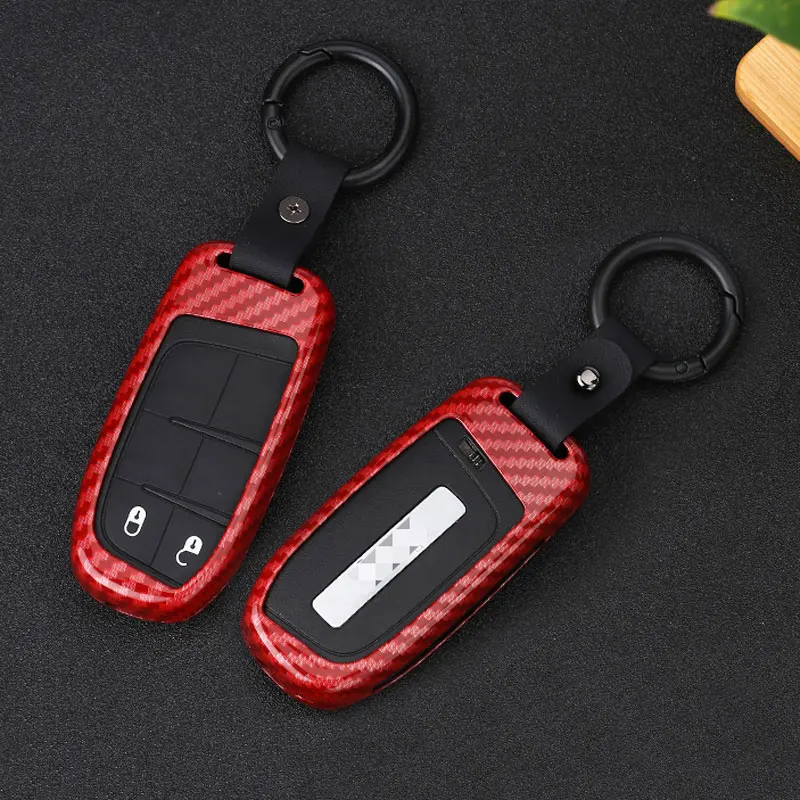 

Alloy Car Key Case For Jeep Grand Cherokee Renegade Dodge Challenger Dart Chrysler 300 200 Keychain Protect Bag Remote Fob Cover