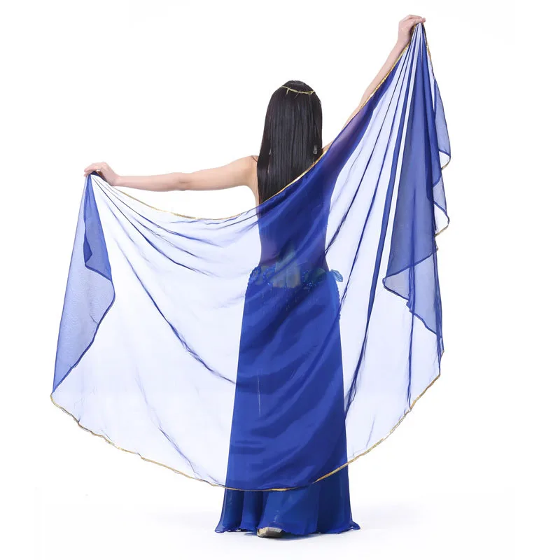 

1pcs free shipping woman belly dancing chiffon veil Dance Dancing Costume Chiffon Shawl Veil 250*120CM