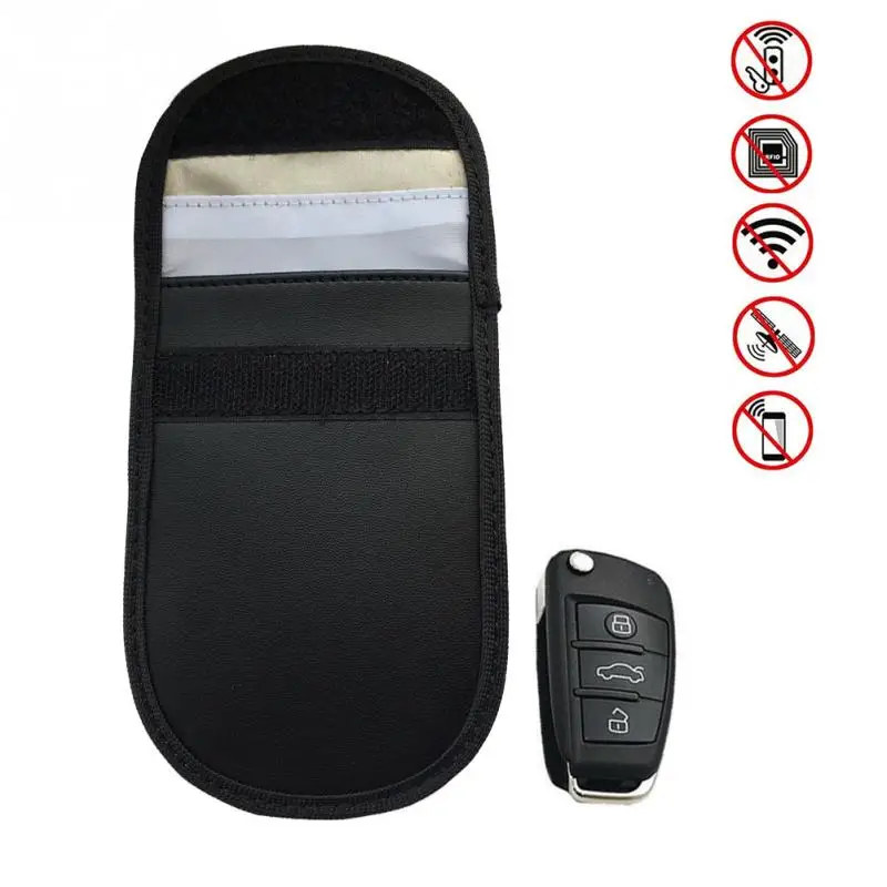 

Black Signal Blocking Anti Theft Pouch Case For Keyless Entry Car Key Fob Hot