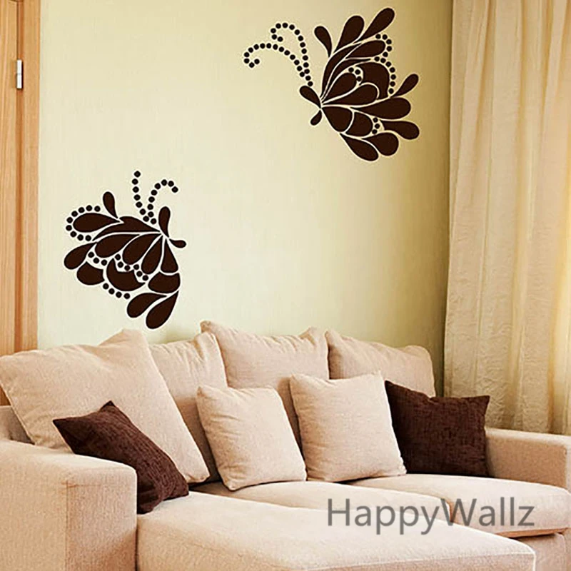 Butterflies Wall Decal Removable Wall Stickers DIY 2 Butterflies Modern