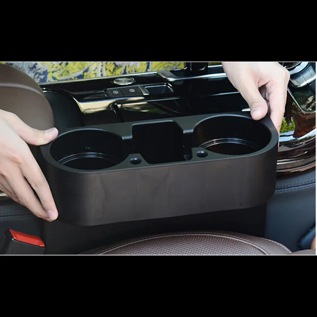Car Seat Gap Storage Box Black Plastics Auto Water Cup Mobile Phone Pocket Organizers Automoibe Seat Gap Holder Stowing Tidying