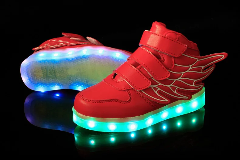 25-37 Размеры/зарядка через usb корзина со светодиодной подсветкой детская обувь с подсветкой Детская Повседневное мальчиков и девочек светящиеся кроссовки валенки