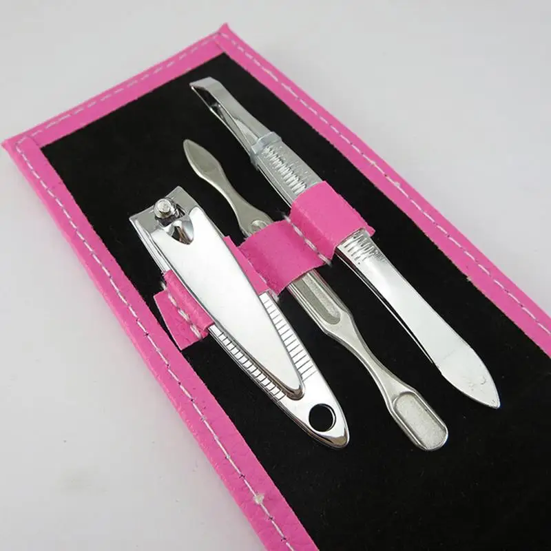 4pcs/setHigh Carbon Steel Nail Care Kits Nail Clippers Scissors File