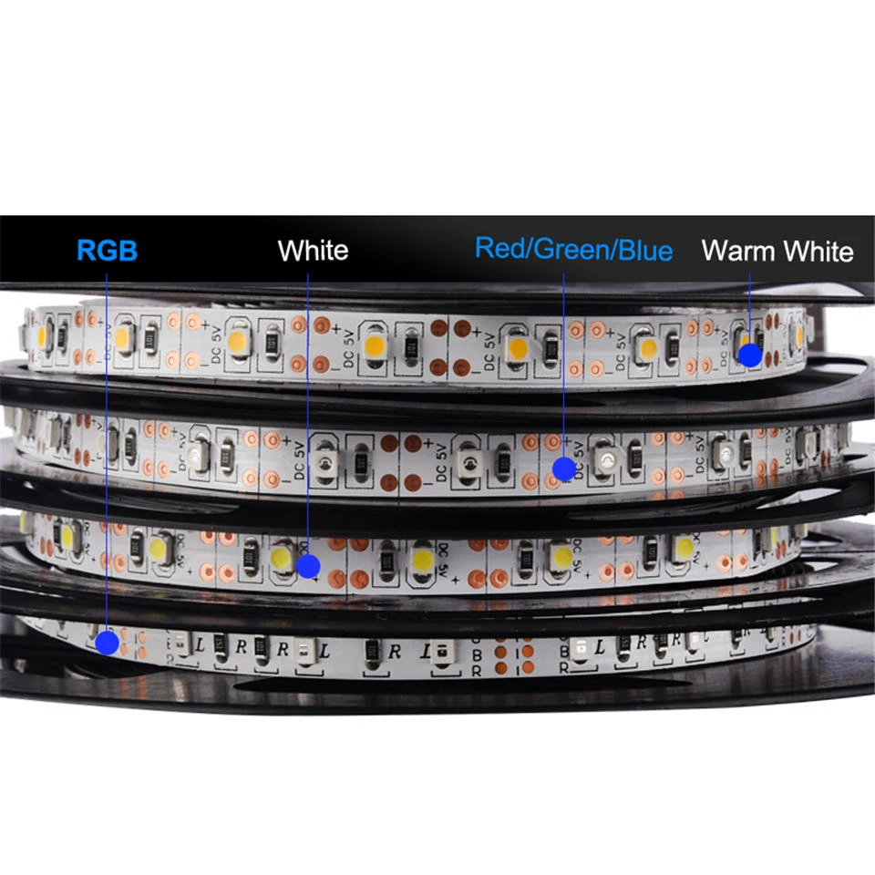 5v usb 3528 warmwhite cool white rgb led strip36
