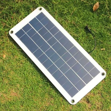 High Quality 10.5W 12V Solar Cell Panel Charger Semi-Flexible Solar Panel Transparent With DC Output Waterproof Free Shipping