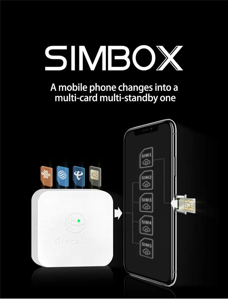 Без роуминга 4G SIMBOX Multi 4 SIM двойной режим ожидания для iOS iPhone Android нет необходимости носить с собой работу с Wi-Fi данными для совершения звонков и SMS