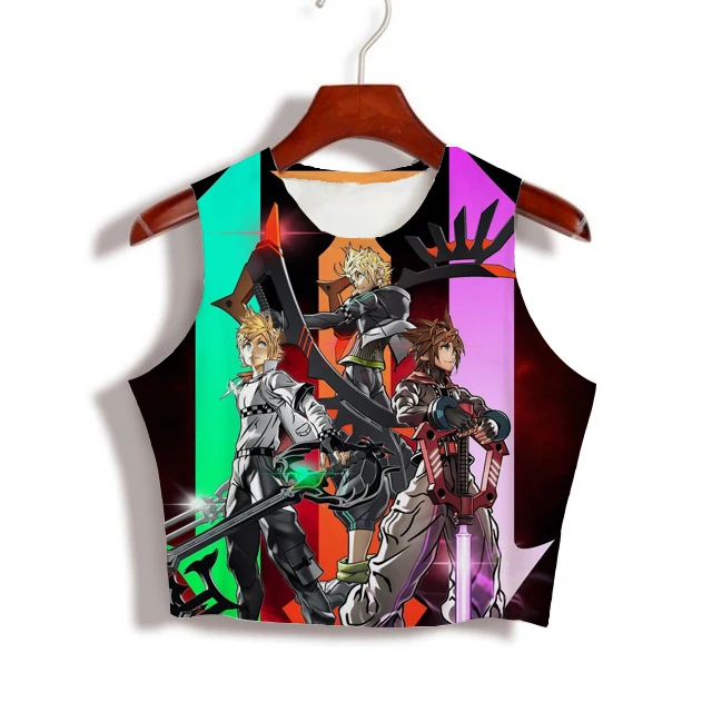 

kdheart Custom Made Create your own designs 3D Sublimation Print breathable Milk Silk Crop Tops