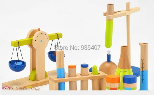 Wooden toys for children Simulation Science Laboratory
