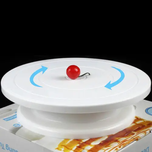 27.5cm Kitchen Cake Decorating Icing Rotating Turntable Cake Stand Plastic Fondant Baking Tool DIY