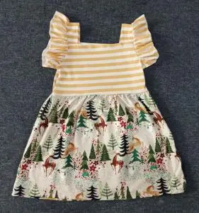 

pearl Christmas girls dress with fancy pattern boutique dresses wholesale children clothing
