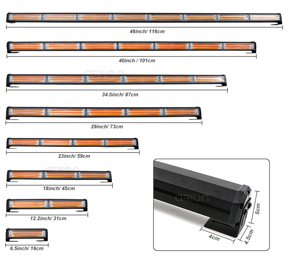 1" 29" 34," 40" 4" 36 Вт до 144 Вт автомобиль грузовик COB светодиодный стробоскоп вспышка Предупреждение светильник бар 16 режимов пожарный полицейский аварийный светильник s