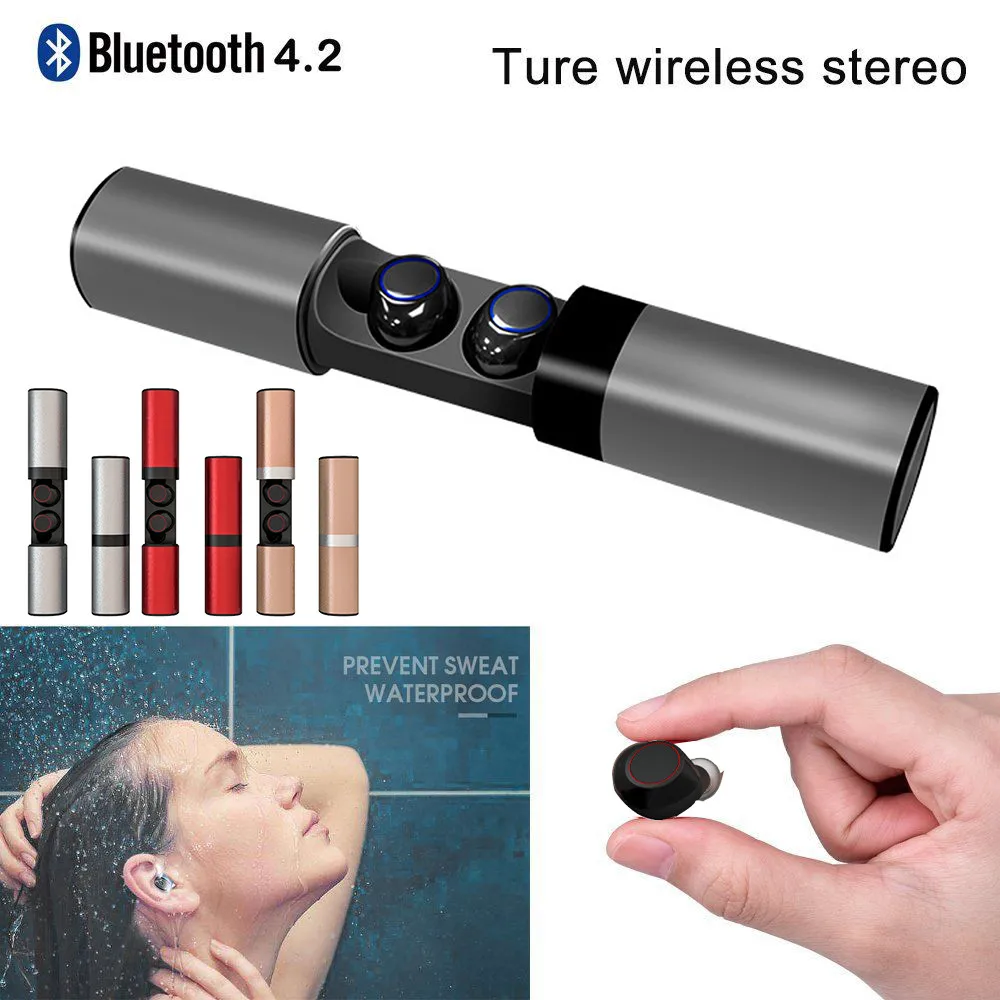 

high quality TWS Bluetooth Earphone Waterproof Mini Twins Wireless Earphones Control Stereo Headset with Microphone Earbuds
