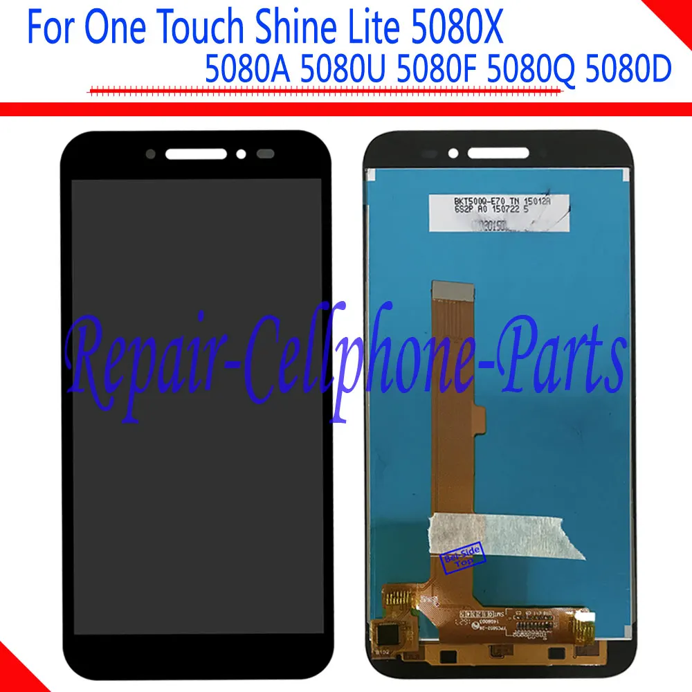 

Black Full LCD Display + Touch Screen Digitizer Assembly For Alcatel One Touch Shine Lite 5080X 5080A 5080U 5080F 5080Q 5080D