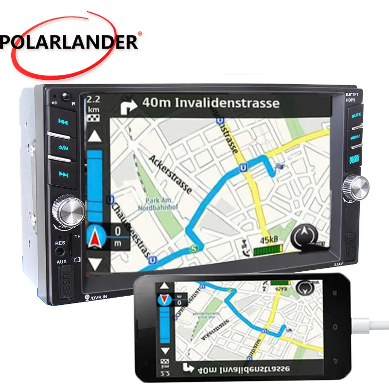 

2Din Radio 6.6Inch Bluetooth TFT Touch Screen Car Audio Stereo MP5 Player For Android Phone Support Rear View Camera Mirror Link