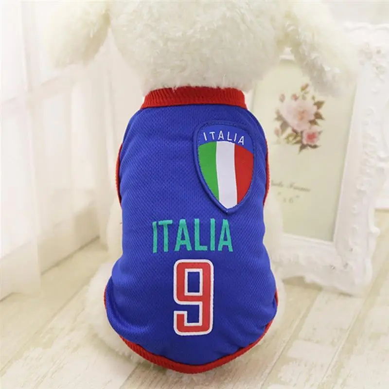Pet Clothes for Dogs World Football 9 Teams Soccer Jersey Sweatshirt Soft Vest T-shirt for Small Medium Dogs S-XL Pet Clothes for Dogs World Football 9 Teams Soccer Jersey Sweatshirt Soft Vest T-shirt for Small Medium Dogs S-XL