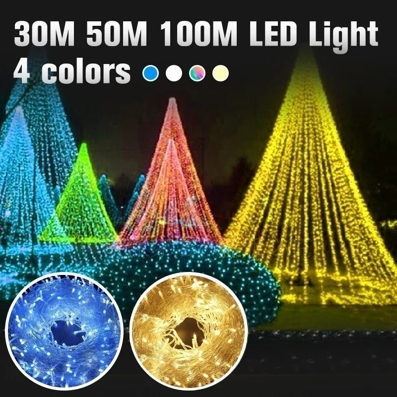 Led String Lights Outdoor 10M 20M 30M 50M 100M Fairy Light String Waterproof Lamp Wedding Party Christmas Decoration LED Garland Led String Lights Outdoor 10M 20M 30M 50M 100M Fairy Light String Waterproof Lamp Wedding Party Christmas Decoration LED Garland