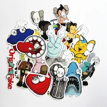 New waterproof 27pcs lot kaws Original Fake Cap Sticker For Skateboard Laptop Luggage Fridge Phone toy