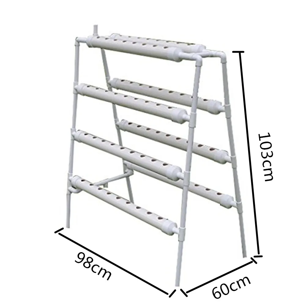 

hydroponics grow system PVC tube 36/72Pcs net pot 4 pipe Include Water pump Timer DIY Parts for indoor Hydroponics plant grow