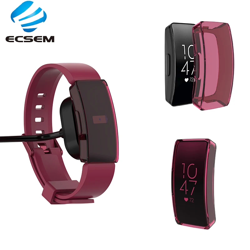 

ECSEM TPU protective case for Fitbit ACE 2 accessories full edge protector Soft Ultra-Slim fashion cover