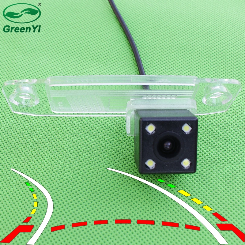 

GreenYi Dynamic Trajectory Rear View Camera For Hyundai Elantra Tucson Kia K3 Sorento Elantra with 4LED Night Vision Waterproof