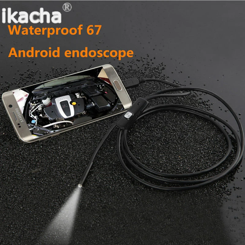 3.5m Waterproof Endoscope Mini HD Camera Snake Tube 5.5 mm Lens Rigid Cable USB Inspection LED Borescopefor Android Phone PC