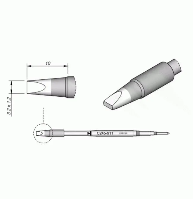 

Original C245 JBC Tools Chisel Soldering CartridgeTO sahver ekmekcioglu